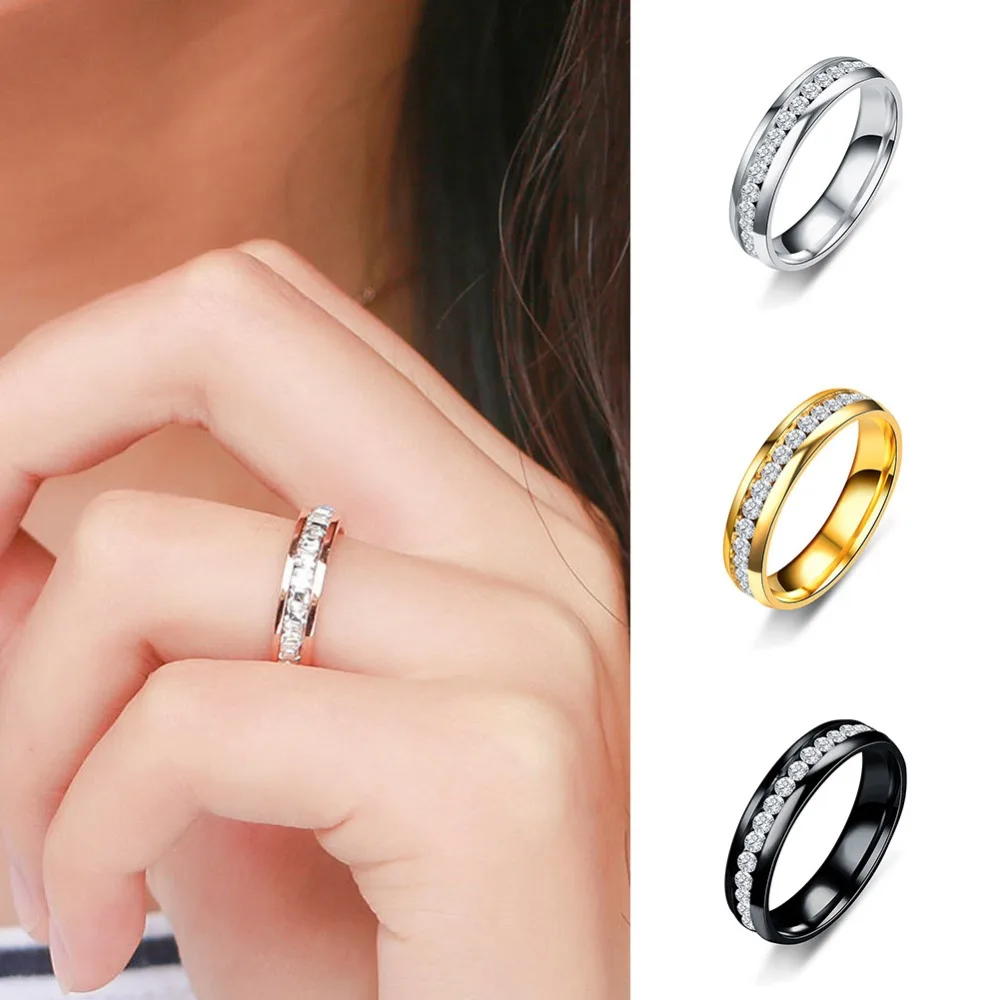 Gold Silver Plated Black Color Stainless Steel Zircon Couple Ring Women's Ring Men's Ring Male Female Jewelry Rings for Women
Gold Silver Plated Black Color Stainless Steel Zircon Couple Ring Women's Ring Men's Ring Male Female Jewelry Rings for Women