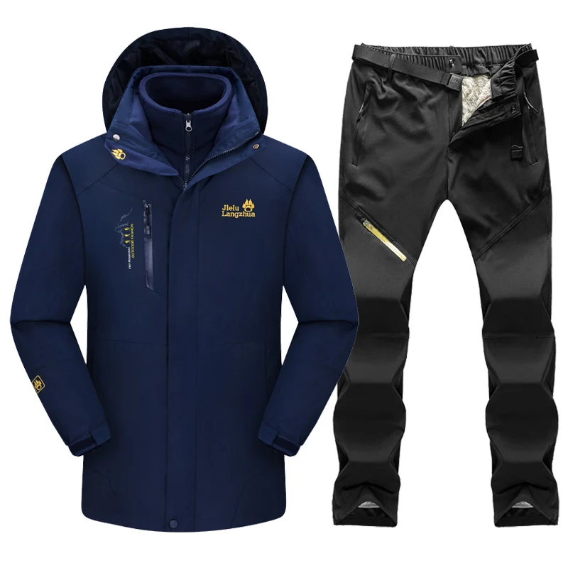 Мужской лыжный костюм, водонепроницаемый ветрозащитный костюм для катания на лыжах и сноуборде, Толстая теплая флисовая куртка и брюки, мужские зимние костюмы, уличная одежда
Мужской лыжный костюм, водонепроницаемый ветрозащитный костюм для катания на лыжах и сноуборде, Толстая теплая флисовая куртка и брюки, мужские зимние костюмы, уличная одежда
