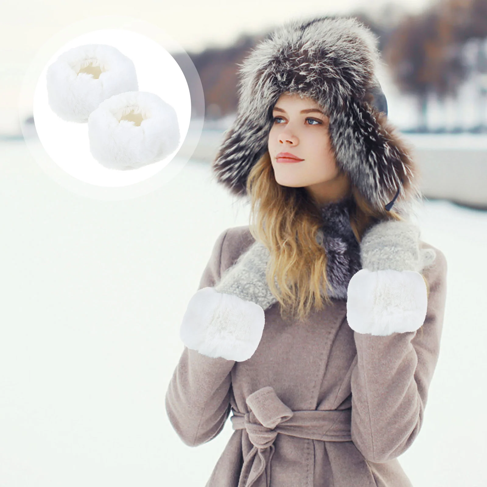 2 Pcs Faux Fur Cuff Covers Warm Wrist Adult Protector Sleeve White Clothing Women's
2 Pcs Faux Fur Cuff Covers Warm Wrist Adult Protector Sleeve White Clothing Women's