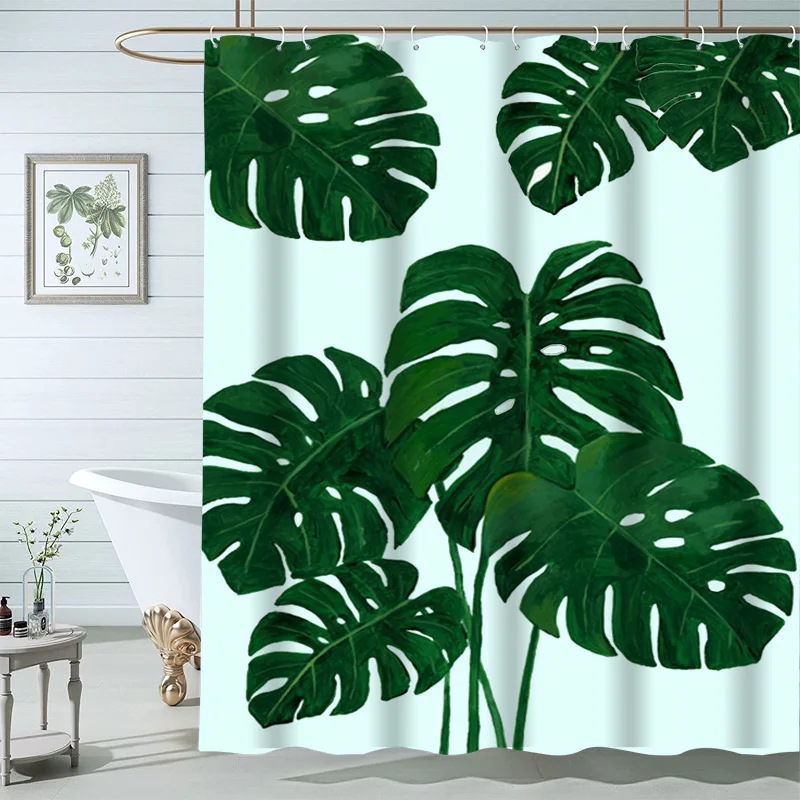 Hot Sale Shower Curtain Tropical Plant Shower Cloth Waterproof Anti-mildew Bathroom Partition Curtain Shower Curtain
Hot Sale Shower Curtain Tropical Plant Shower Cloth Waterproof Anti-mildew Bathroom Partition Curtain Shower Curtain