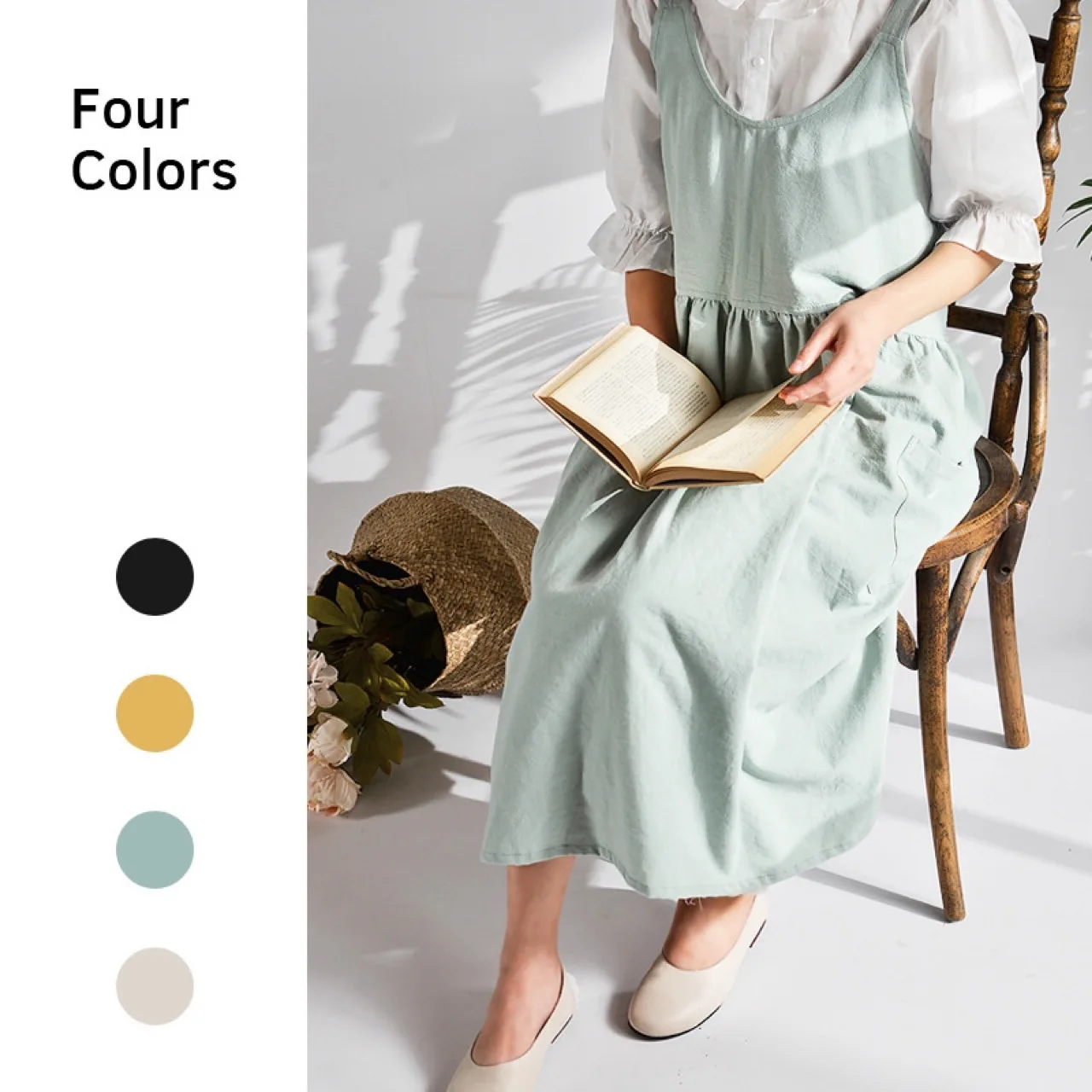 Japanese Linen Women with Cross Color Apron Florist Baking Back Dress Apron Solid Pocket Cotton Garden Kichen Housework Wrap
Japanese Linen Women with Cross Color Apron Florist Baking Back Dress Apron Solid Pocket Cotton Garden Kichen Housework Wrap