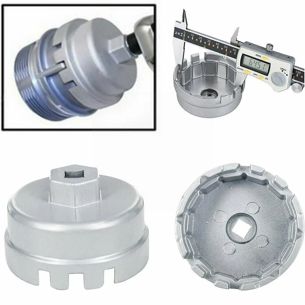 14 Flute 64.5mm Aluminum Oil Filter Cap Wrench 3/8 Drive Socket Rav4 Lexus For Toyota Tool Remover Removal Square W0A7
14 Flute 64.5mm Aluminum Oil Filter Cap Wrench 3/8 Drive Socket Rav4 Lexus For Toyota Tool Remover Removal Square W0A7