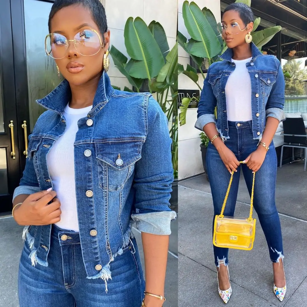 European and American women's fashion tassel fringe slim short jacket button casual solid jacket women
European and American women's fashion tassel fringe slim short jacket button casual solid jacket women