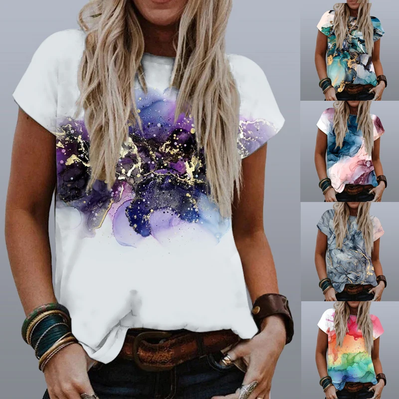 2022 Summer Women Textured Pattern Printing Clothes Lady Casual Short Sleeve Shirt Female Loose Round Neck Tops
2022 Summer Women Textured Pattern Printing Clothes Lady Casual Short Sleeve Shirt Female Loose Round Neck Tops