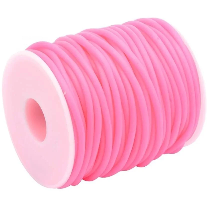 50m Hollow Pipe Tubing Rubber Cord 2mm PVC Pink Tube Cord with Pink Plastic Spool for Necklace Bracelet DIY Jewelry Making
50m Hollow Pipe Tubing Rubber Cord 2mm PVC Pink Tube Cord with Pink Plastic Spool for Necklace Bracelet DIY Jewelry Making