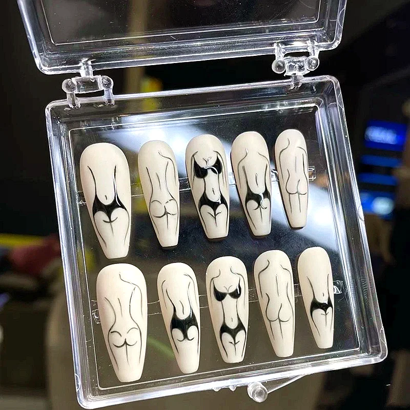 Handmade Sexy Human Body Abstract Lines Press On Nails Y2k Reusable False Nails Tip Gel Short Coffin Acrylic Fake Nail With Glue
Handmade Sexy Human Body Abstract Lines Press On Nails Y2k Reusable False Nails Tip Gel Short Coffin Acrylic Fake Nail With Glue