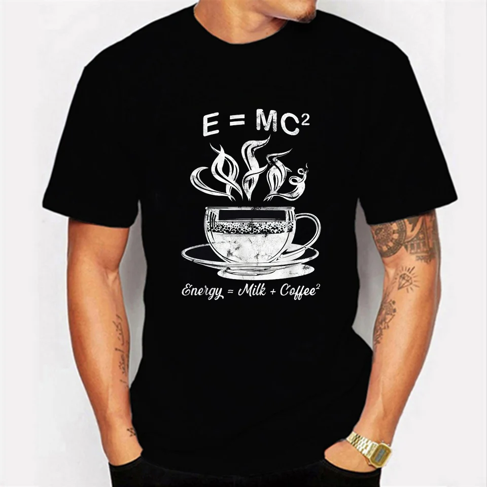 Black T-Shirt for Men Coffee Physic Energy Milk Coffee Equation Prints T-Shirt Funny Cartoon Shirt Fashion Classic Tee Shirt
Black T-Shirt for Men Coffee Physic Energy Milk Coffee Equation Prints T-Shirt Funny Cartoon Shirt Fashion Classic Tee Shirt