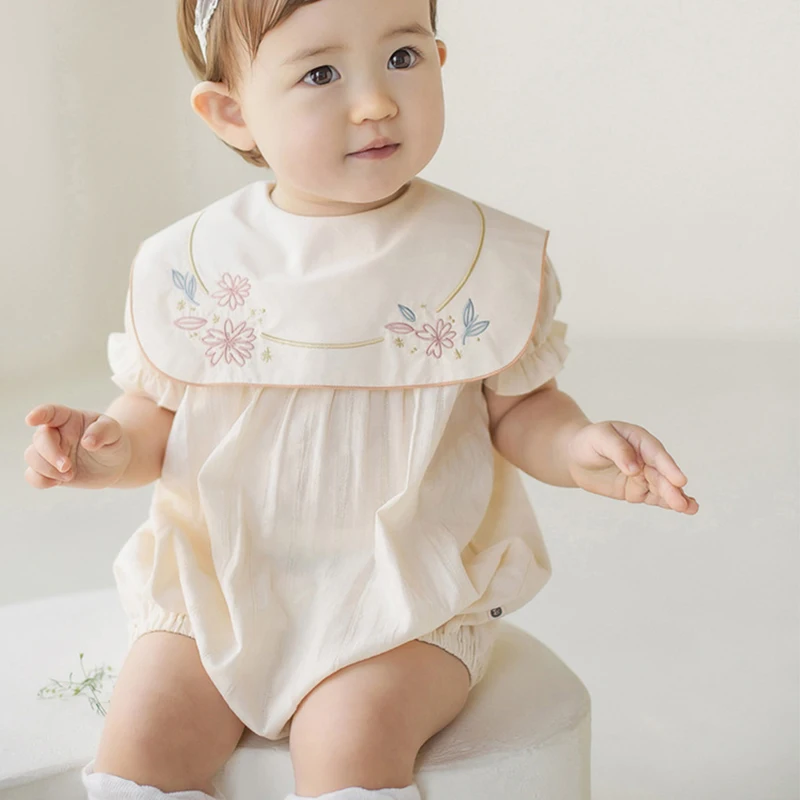 Spring Summer Cotton Linen Baby Girl Romper Long Sleeve Flower Embroidery Newborn Bodysuit Sweet Princess Toddler Kids Jumpsuit
Spring Summer Cotton Linen Baby Girl Romper Long Sleeve Flower Embroidery Newborn Bodysuit Sweet Princess Toddler Kids Jumpsuit