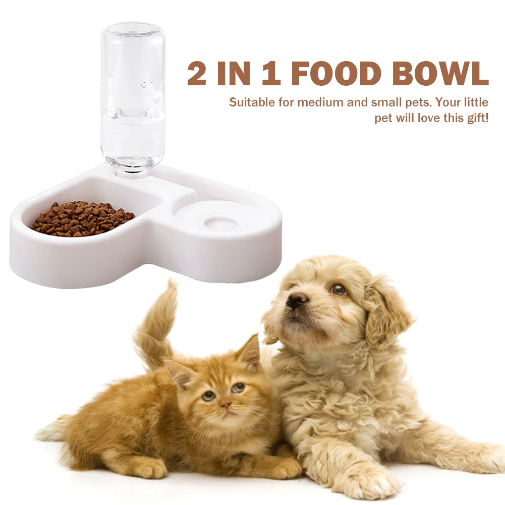 Double Dog Cat Bowls with Automatic Water Dispenser Bottle 500ml Cat Food Water Bowls Moisture-Proof Mouth Partition for Dog Cat
Double Dog Cat Bowls with Automatic Water Dispenser Bottle 500ml Cat Food Water Bowls Moisture-Proof Mouth Partition for Dog Cat