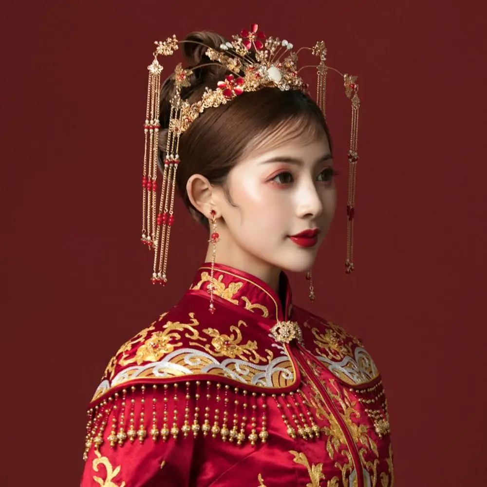 Headbands Clothing Accessories Traditional Chinese Style Clip Earrings Set Bride Crown Wedding Headdress Hair Ornament
Headbands Clothing Accessories Traditional Chinese Style Clip Earrings Set Bride Crown Wedding Headdress Hair Ornament