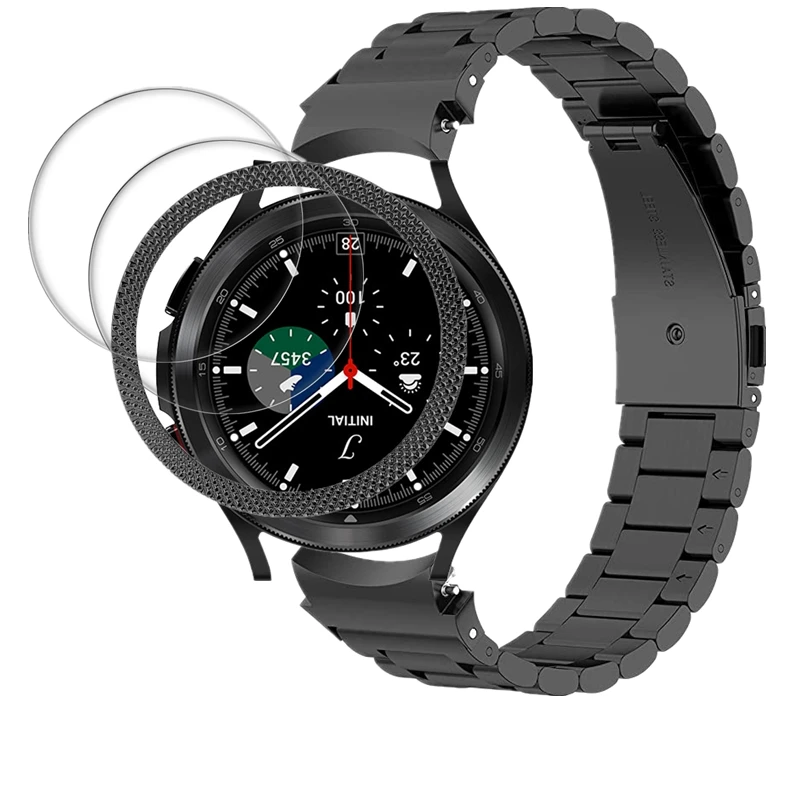 Браслет из закаленного стекла и нержавеющей стали для Galaxy Watch 4, 44 мм, 40 мм
Браслет из закаленного стекла и нержавеющей стали для Galaxy Watch 4, 44 мм, 40 мм