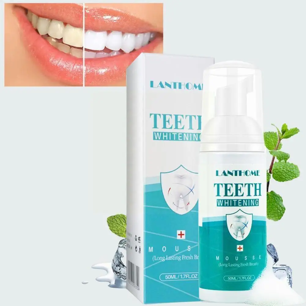 50g Tooth Whitening Cleaning Mousse Breath Remove Stains Care Odor Plaque Toothpaste Foam Mouthwash Dental Bubble E6c0 
50g Tooth Whitening Cleaning Mousse Breath Remove Stains Care Odor Plaque Toothpaste Foam Mouthwash Dental Bubble E6c0