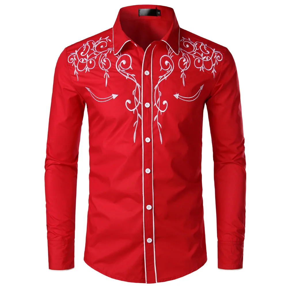 Western Embroidered Cowboy Shirts for Men Casual Button Down Long Sleeve Dress Shirt Spring Autumn Floral Design Retro Shirt XXL
Western Embroidered Cowboy Shirts for Men Casual Button Down Long Sleeve Dress Shirt Spring Autumn Floral Design Retro Shirt XXL