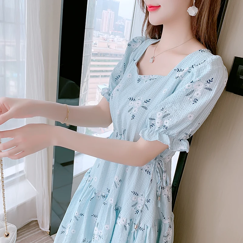 COIGARSAM Elegant Dresses Women 2022 New Print High Waist Belt White Light Blue Dress Dropshipping
COIGARSAM Elegant Dresses Women 2022 New Print High Waist Belt White Light Blue Dress Dropshipping