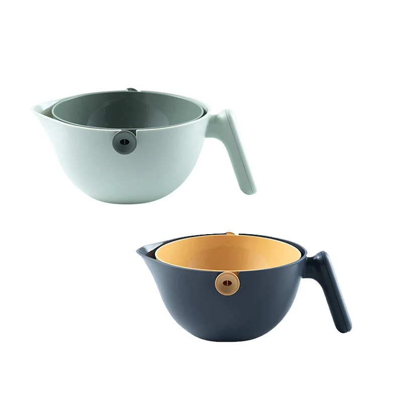 2-In-1 Draining Basket Double-Layer Fruit And Vegetable Rotating Draining Basket Vegetable Washing Basket
2-In-1 Draining Basket Double-Layer Fruit And Vegetable Rotating Draining Basket Vegetable Washing Basket