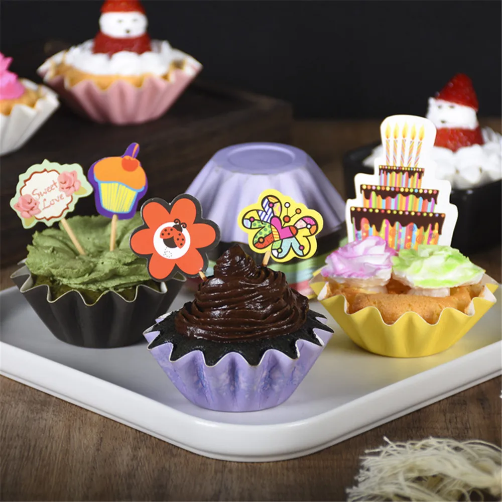 100pcs Flower-Shaped Cake Cup Machine-Made High-Temperature Cup Chrysanthemum Cup Film-Coated Chiffon Bread Base Case Tray
100pcs Flower-Shaped Cake Cup Machine-Made High-Temperature Cup Chrysanthemum Cup Film-Coated Chiffon Bread Base Case Tray