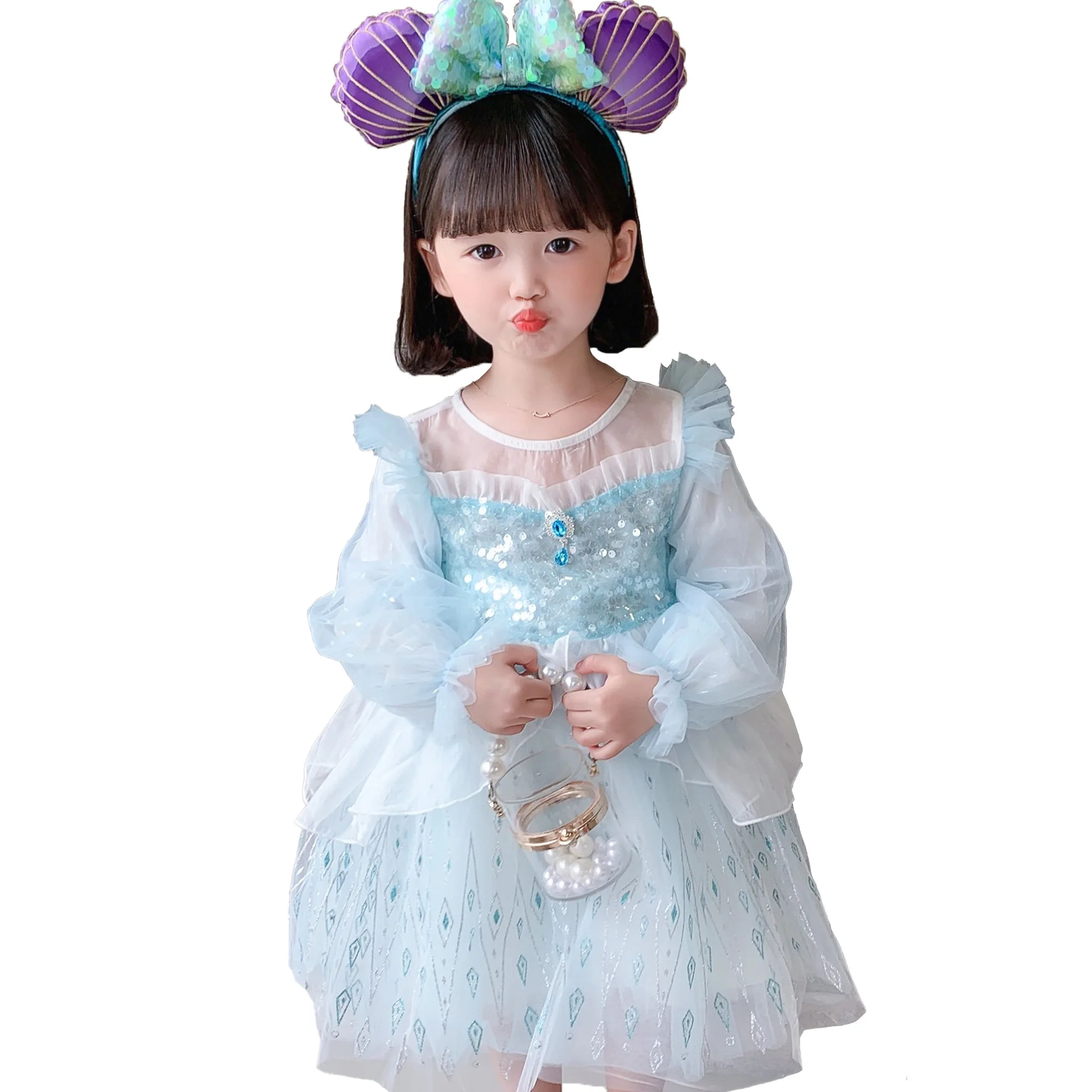 New Dress Halloween Costumes Autumn Girl's Puffy Elsa Princess Skirt Size 100-140 
New Dress Halloween Costumes Autumn Girl's Puffy Elsa Princess Skirt Size 100-140