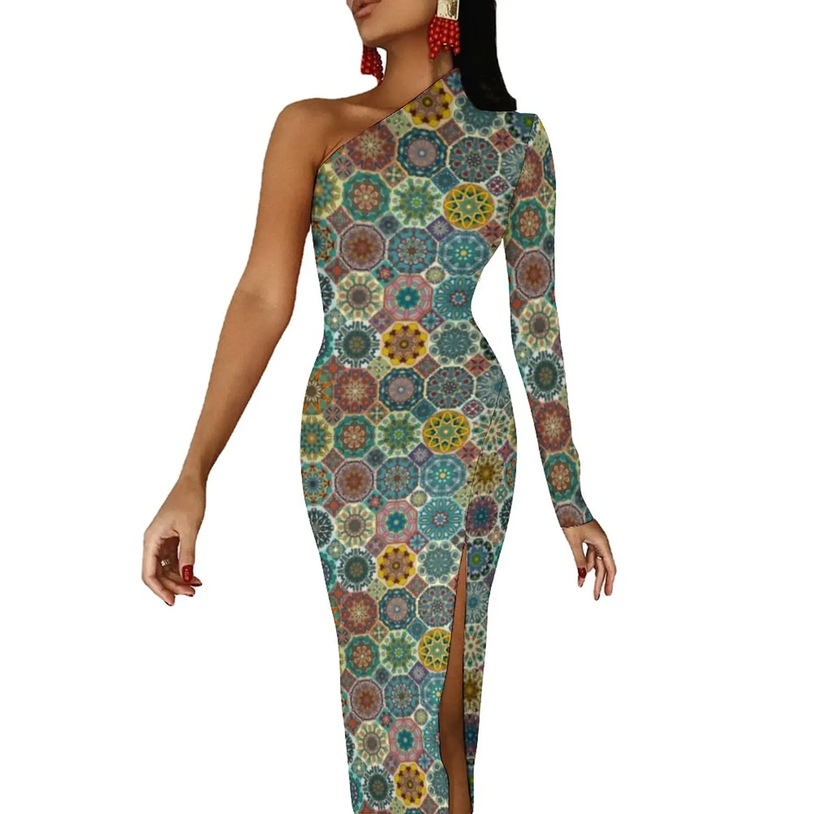 Vintage Patchwork Print Long Dress Women Abstract Tile Design Aesthetic Maxi Dress Autumn Long Sleeve Cute Bodycon Dresses
Vintage Patchwork Print Long Dress Women Abstract Tile Design Aesthetic Maxi Dress Autumn Long Sleeve Cute Bodycon Dresses
