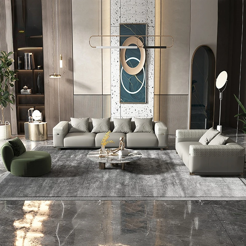 Light luxury leather sofa living room 2021 new modern simple cloth sofa coffee table combination C12
Light luxury leather sofa living room 2021 new modern simple cloth sofa coffee table combination C12