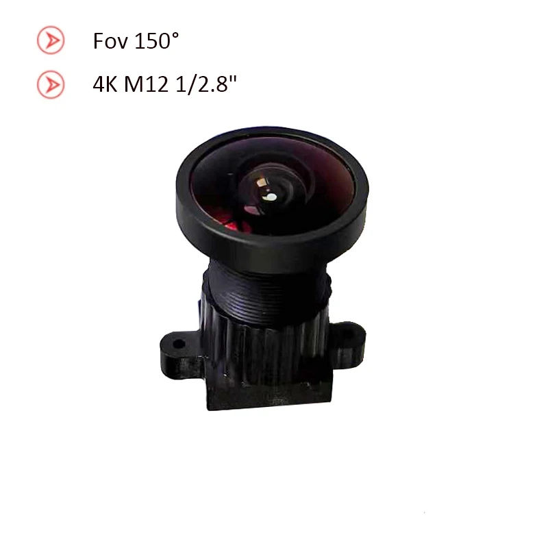 4K M12 150° Lens 2.26mm 1/2.8 For AHD IP Camera Action Camera cctv lens with IR filter 650nm
4K M12 150° Lens 2.26mm 1/2.8 For AHD IP Camera Action Camera cctv lens with IR filter 650nm