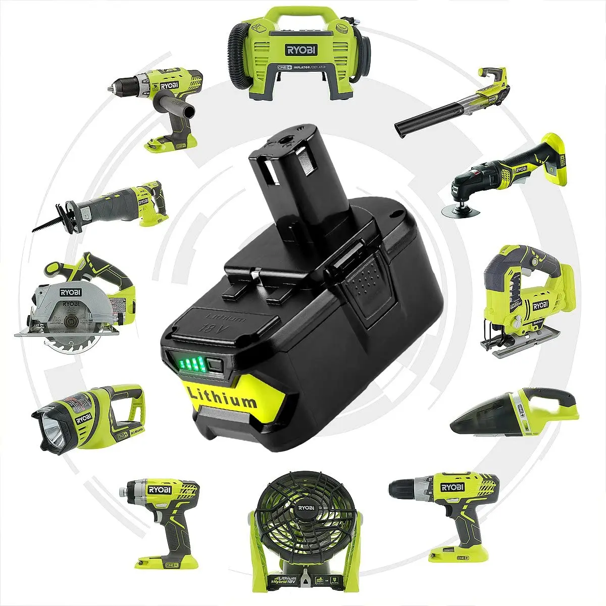 for Ryobi 18V 6800mAh High Capacity Lithium Battery ONE+ P102 P103 P104 P105 P107 Cordless Power Tools+charger
for Ryobi 18V 6800mAh High Capacity Lithium Battery ONE+ P102 P103 P104 P105 P107 Cordless Power Tools+charger