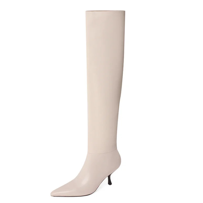 2023 New Genuine Leather Strange High Heels Women Knee HIgh Boots Spring Autumn Poined Toe Ladies Pary Weddig Shoes
2023 New Genuine Leather Strange High Heels Women Knee HIgh Boots Spring Autumn Poined Toe Ladies Pary Weddig Shoes