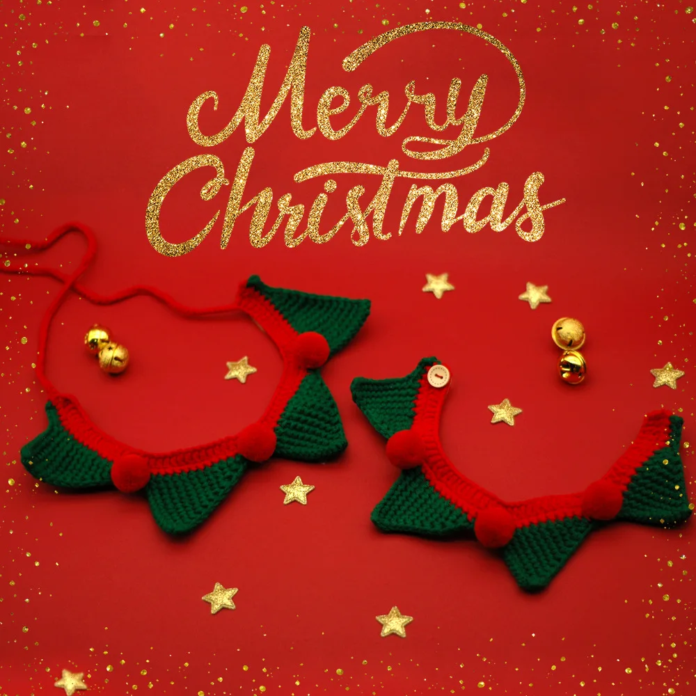 Knitted Pet Christmas Scarf Cat And Dog Hair Decoration Necklace Collar Four Seasons Holiday Gift Toys Props Dog Accessories
Knitted Pet Christmas Scarf Cat And Dog Hair Decoration Necklace Collar Four Seasons Holiday Gift Toys Props Dog Accessories