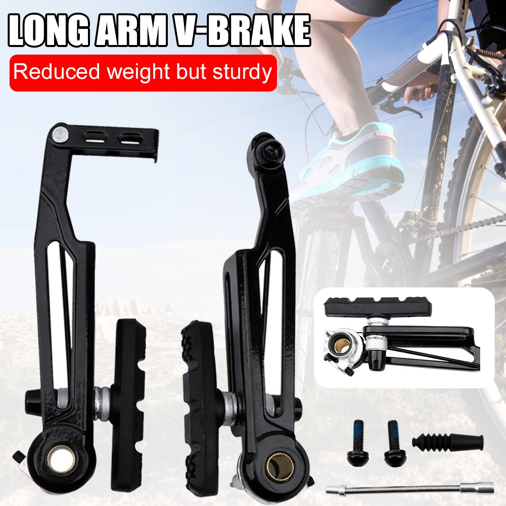 Bicycle V Brake Set Aluminum Alloy Front/Rear Wheel V Brake Long Arm Replacement 110mm For Folding Bike 1 Piece Included
Bicycle V Brake Set Aluminum Alloy Front/Rear Wheel V Brake Long Arm Replacement 110mm For Folding Bike 1 Piece Included