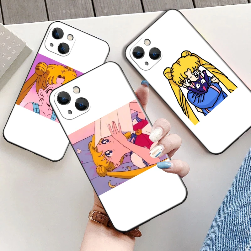 Sailor Moon For Apple iPhone 13 12 11 Pro 12 13 Mini X XR XS Max SE 5 6 6s 7 8 Plus Phone Case Black Silicone Cover
Sailor Moon For Apple iPhone 13 12 11 Pro 12 13 Mini X XR XS Max SE 5 6 6s 7 8 Plus Phone Case Black Silicone Cover