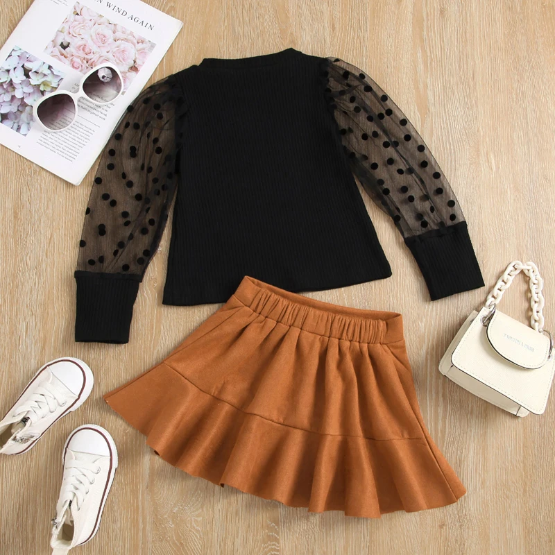Pudcoco 2Pcs 2-7Y Spring Autumn Baby Girls Casual Outfits Creative Mesh Splicing Dot Long Sleeve O-Neck Tops Solid Color Skirt
Pudcoco 2Pcs 2-7Y Spring Autumn Baby Girls Casual Outfits Creative Mesh Splicing Dot Long Sleeve O-Neck Tops Solid Color Skirt