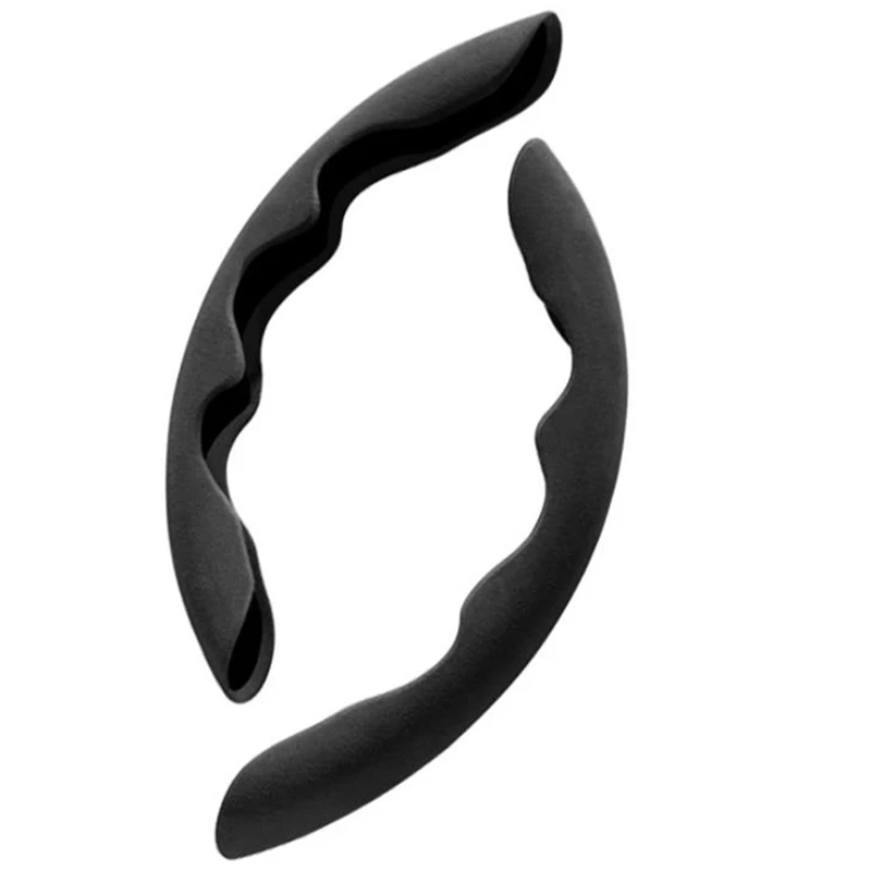 2PCS Universal Car Suede Steering Wheel Cover Handle Anti-Slip Protection Cover for Benz Jeep Dodge Etc, Black
2PCS Universal Car Suede Steering Wheel Cover Handle Anti-Slip Protection Cover for Benz Jeep Dodge Etc, Black