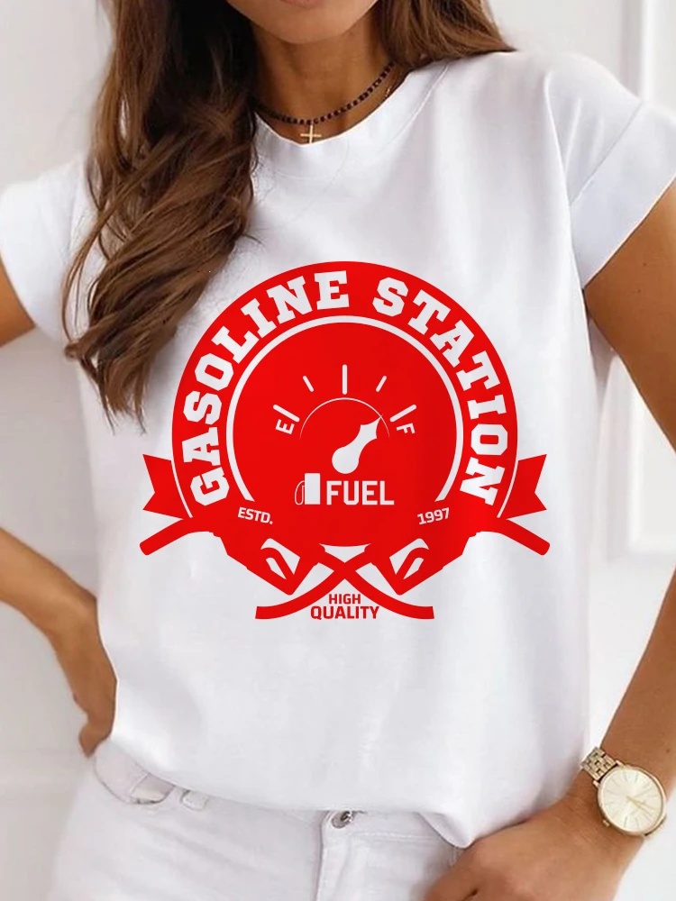 Summer Women Funny Print Gasoline Station Letter Harajuku Woman Clothing Tee Shirt Femme Graphic T Shirt Kawaii Tshirt White Top
Summer Women Funny Print Gasoline Station Letter Harajuku Woman Clothing Tee Shirt Femme Graphic T Shirt Kawaii Tshirt White Top