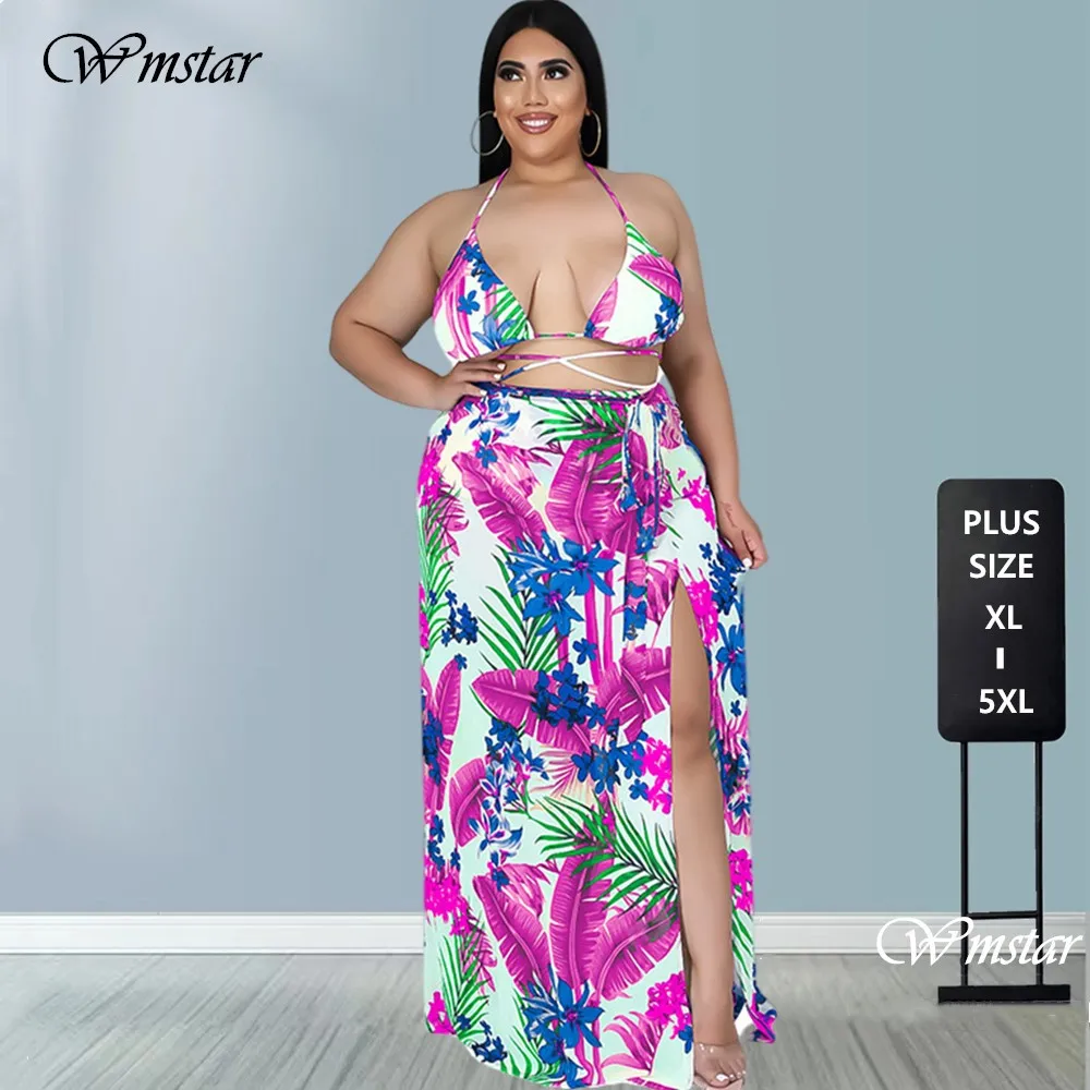 Wmstar Plus Size Swimsuit Women Summer Beach Bathing Suit Sexy Two Piece Set Flower Print Skirts Bikinis Wholesale Dropshipping
Wmstar Plus Size Swimsuit Women Summer Beach Bathing Suit Sexy Two Piece Set Flower Print Skirts Bikinis Wholesale Dropshipping