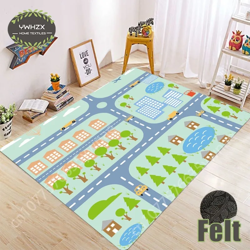 Cartoon City Traffic Felt Carpet for Children's Play Crawl Mat Road Route Map Carpets Living Room Sofa Floor Mats Home Decor
Cartoon City Traffic Felt Carpet for Children's Play Crawl Mat Road Route Map Carpets Living Room Sofa Floor Mats Home Decor