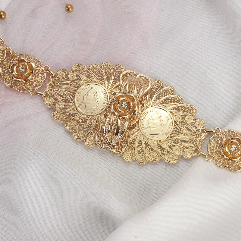 Arabian Wedding Metal Waist Chain French Coin Gold Plated Belt Robe Dress Body Jewelry Napoleon Figure Free Shipping
Arabian Wedding Metal Waist Chain French Coin Gold Plated Belt Robe Dress Body Jewelry Napoleon Figure Free Shipping