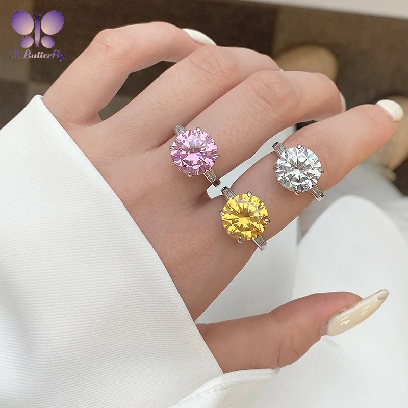 AButterfly 100% Sterling Silver Luxury 12MM Simulated Diamond Ring Ladies Party Wedding Fine Jewelry Wholesale
AButterfly 100% Sterling Silver Luxury 12MM Simulated Diamond Ring Ladies Party Wedding Fine Jewelry Wholesale