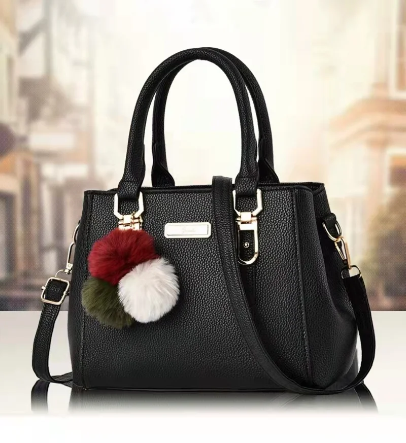 Summer Women's Lychee Pattern Fur Ball Handbag Designer Luxury Brand Handbags Under Fashionable Multifunctional Leather Shoulder
Summer Women's Lychee Pattern Fur Ball Handbag Designer Luxury Brand Handbags Under Fashionable Multifunctional Leather Shoulder