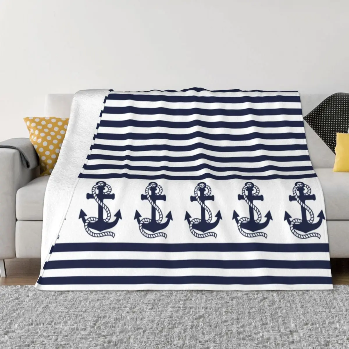 Nautical Navy Blue Anchor Knitted Blankets Flannel Lightweight Thin Throw Blanket for Bed Bedspread
Nautical Navy Blue Anchor Knitted Blankets Flannel Lightweight Thin Throw Blanket for Bed Bedspread