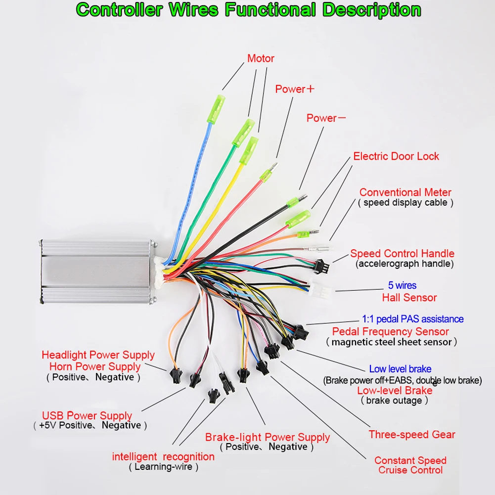 0 24V36V48V60V250W350W400W Ebike Electric Bicycle Brushless DC Motor Controller Speed Parts For Electric Bike
0 24V36V48V60V250W350W400W Ebike Electric Bicycle Brushless DC Motor Controller Speed Parts For Electric Bike