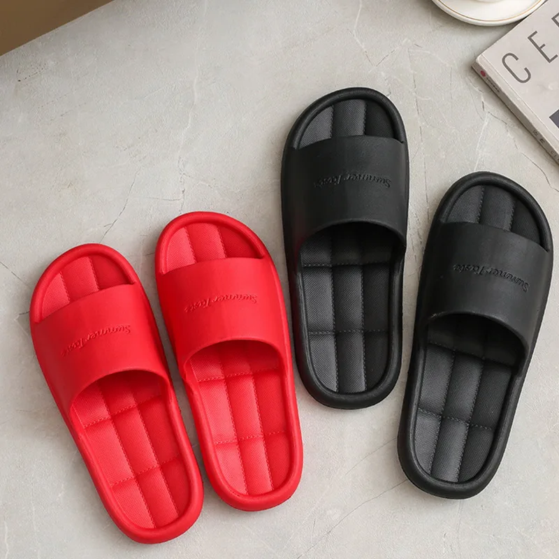 Soft Home Slippers Couple Summer Indoor Skid Proof Bathroom Slippers Sandals Hotel Solid Color Men Women Flip Flops Flat Shoes
Soft Home Slippers Couple Summer Indoor Skid Proof Bathroom Slippers Sandals Hotel Solid Color Men Women Flip Flops Flat Shoes