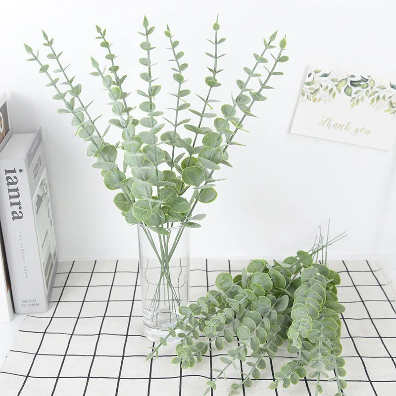6/12pcs Artificial Eucalyptus Leaves Greenery Stems Wedding Party Decorations Nordic Home Garden Simulation Green Plant Supplies
6/12pcs Artificial Eucalyptus Leaves Greenery Stems Wedding Party Decorations Nordic Home Garden Simulation Green Plant Supplies