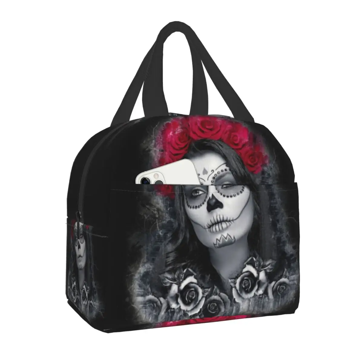 Catrina Calavera Dey Of The Dead, Мексиканский череп, Портативный Ланч-бокс для женщин, Термоизолированный Ланч-бокс для офиса
Catrina Calavera Dey Of The Dead, Мексиканский череп, Портативный Ланч-бокс для женщин, Термоизолированный Ланч-бокс для офиса