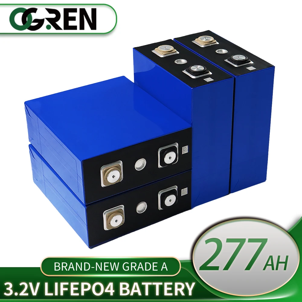 Lifepo4 280Ah 1-32PCS Recargable Battery Pack 3.2V Grade A Lithium Iron Phosphate Prismatic New Solar Cells for Boat Golf Cart
Lifepo4 280Ah 1-32PCS Recargable Battery Pack 3.2V Grade A Lithium Iron Phosphate Prismatic New Solar Cells for Boat Golf Cart
