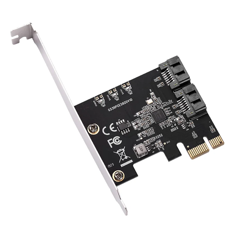 Плата контроллера PCIe 2 порта 6G SATA III 3,1, плата расширения без Raid PCIe 3,0 X1, чип Jmb 582
Плата контроллера PCIe 2 порта 6G SATA III 3,1, плата расширения без Raid PCIe 3,0 X1, чип Jmb 582