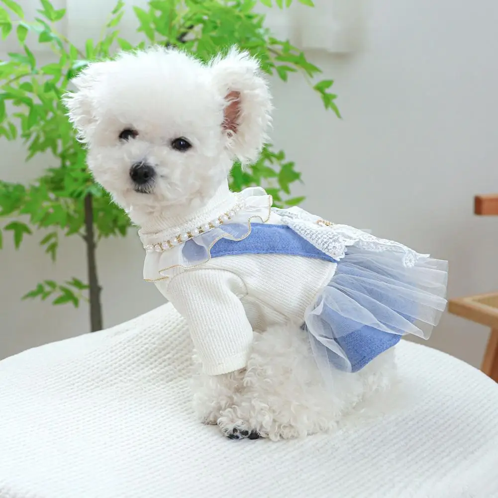 Pet Dress with Traction Ring Charming Pet Princess Dresses Easy-to-wear Simulated Pearl Decor for Dogs Cats Cute for Furry
Pet Dress with Traction Ring Charming Pet Princess Dresses Easy-to-wear Simulated Pearl Decor for Dogs Cats Cute for Furry