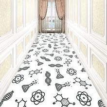 Reese Lobby Carpets Living Room Bedroom Porch Rugs Graffiti Science DNA Molecular Atom Vestibule Hallway Corridor Aisle Library