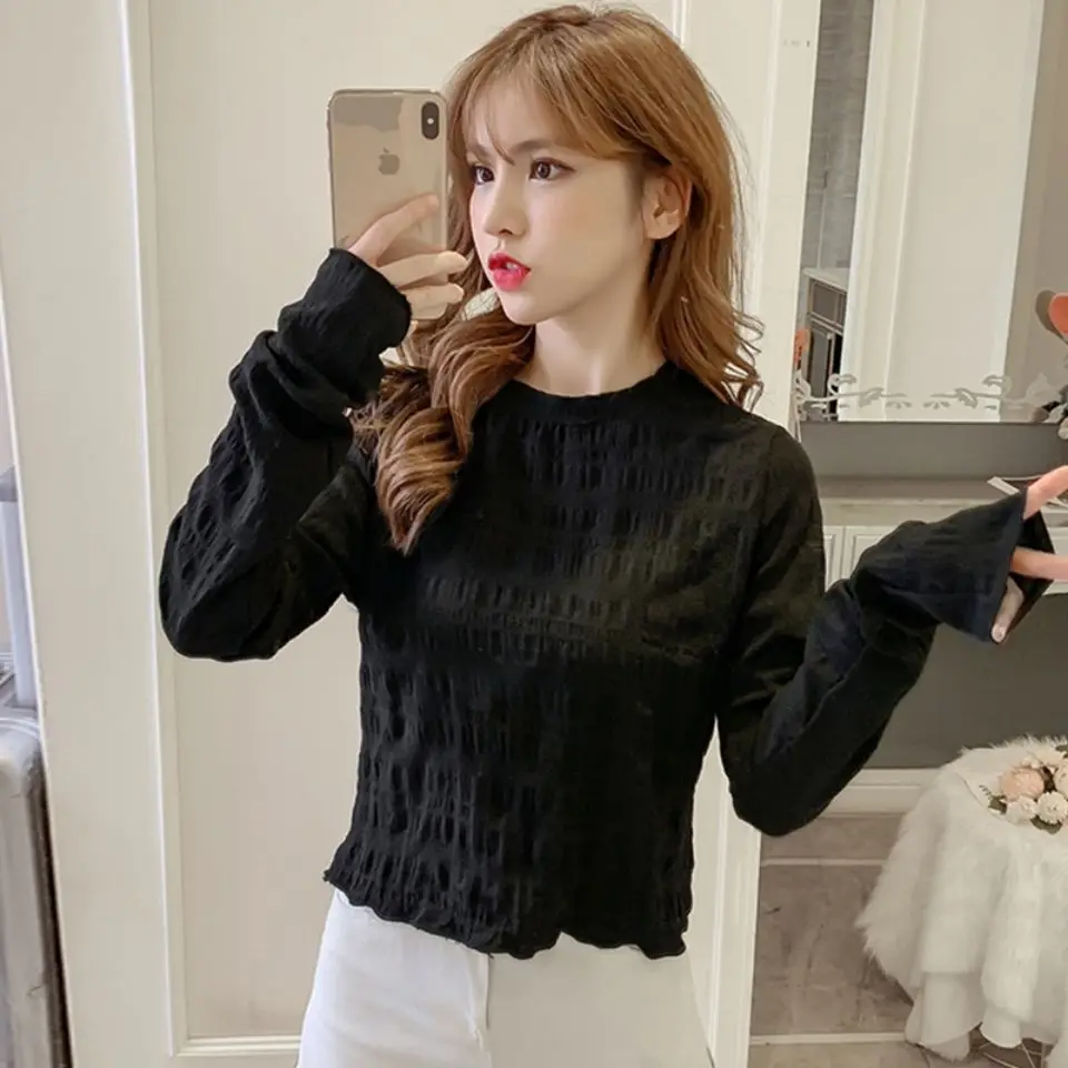 Plain T-shirt Woman Long Sleeve Slim Women's Top Cute Clothing Kawaii Pulovers 2023 Trend Youth Kpop Original Elegant O Old Tees
Plain T-shirt Woman Long Sleeve Slim Women's Top Cute Clothing Kawaii Pulovers 2023 Trend Youth Kpop Original Elegant O Old Tees