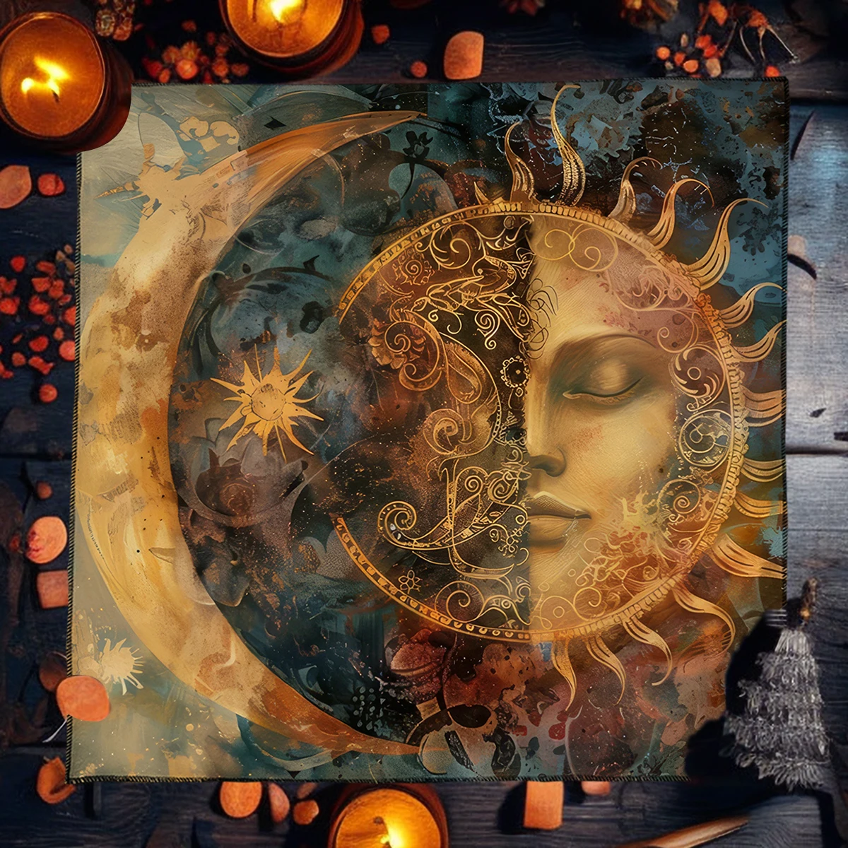 Скатерть для гадания Imperfect Sun And Moon 50x50 см
Скатерть для гадания Imperfect Sun And Moon 50x50 см