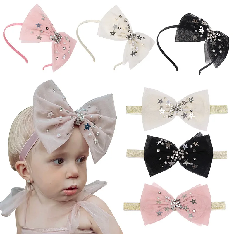 Sweet Princess Hair Hoop Mesh Large Bows Headbands Kids Pearl Star Sequin Hairbands For Baby Girls Hair Accessories Headdress
Sweet Princess Hair Hoop Mesh Large Bows Headbands Kids Pearl Star Sequin Hairbands For Baby Girls Hair Accessories Headdress