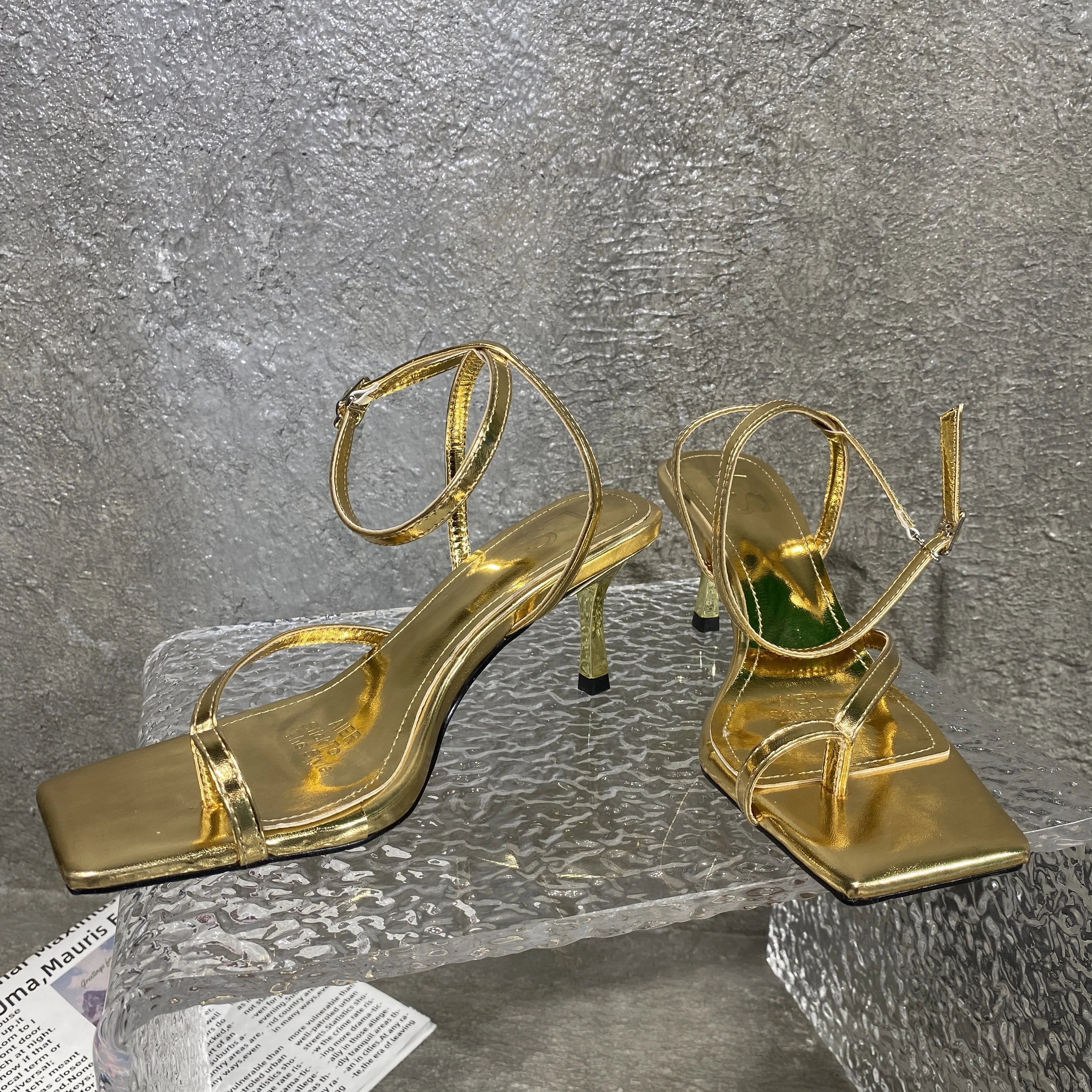 Fashion Women Sandals Gold White Black Summer Dress Sandals Clip Toe Stiletto High Heels Ankle Strap Party Pumps Shoes Woman 39
Fashion Women Sandals Gold White Black Summer Dress Sandals Clip Toe Stiletto High Heels Ankle Strap Party Pumps Shoes Woman 39